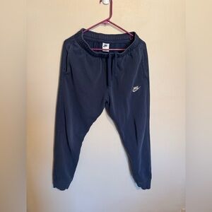 Nike Unisex Navy Joggers Size Small **Has Small Holes**